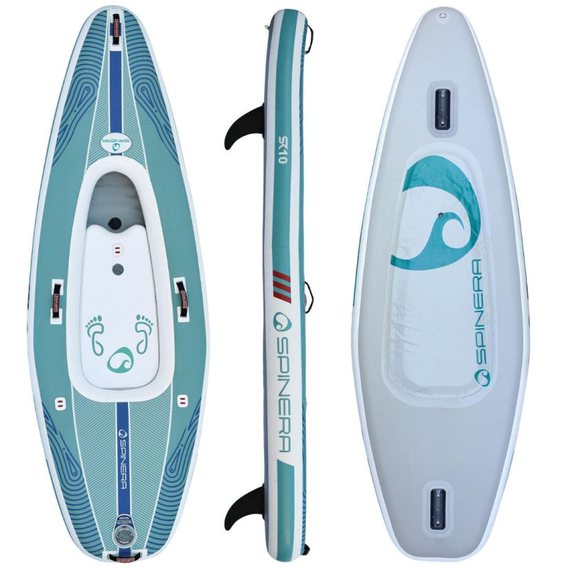 Spinera SUP-Kayak 100 Top, Side, & Bottom View