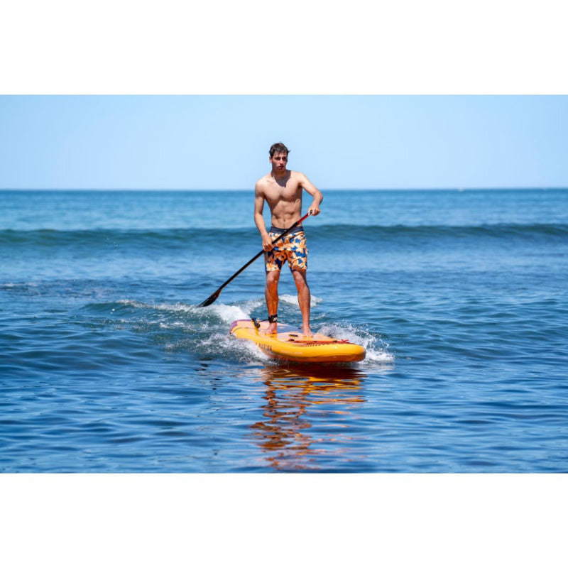 Man Paddling in Ocean on Aqua Marina Fusion Inflatable SUP