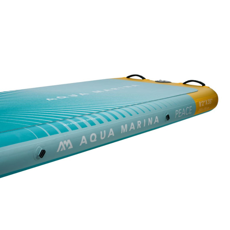 Side View of Aqua Marina Peace Inflatable Fitness Mat Laying Down