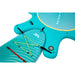 Close Up View of SUP Strapped into Aqua Marina Inflatable Yoga Dock