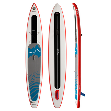 Hala Gear Nass-T Tour EX Inflatable Stand Up Paddleboard Front, Side, & Back View