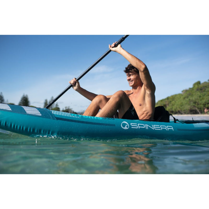 Man Paddline Spinera Hybris 320 Inflatable Kayak - View of Front/Middle