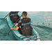 2 People Paddling Spinera Hybris 410 Inflatable Kayak Back View