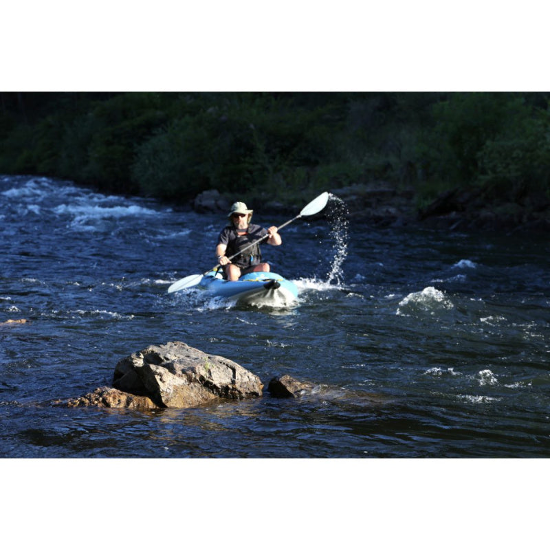 Spinera Kenai Inflatable Kayak Canoe - Man Paddling Front View