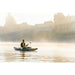 Spinera Tenaya 120 Inflatable Kayak - Man Paddling Right Side View on Foggy River