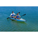 Woman and Man Paddling Spinera Tenaya 140 Inflatable Kayak in Water Front Right Side View