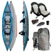 Spinera Tenaya 140 Inflatable Kayak Top, Side, Back View with Accessories