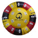 Spinera Professional Endless Ride 4-6 Person Towable Tube in Black, Yellow & Red Top View
