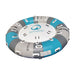 Spinera Professional Endless Ride 4-6 Person Towable Tube in Teal, Gray & White Top Side View