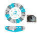 Spinera Professional Endless Ride 4-6 Person Towable Tube in Teal, Gray & White Top & Side View with Rotation Loop Holder