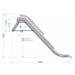 Yachtbeach Magic Yacht Slide 8'10"-11'6" Side View with Measurements
