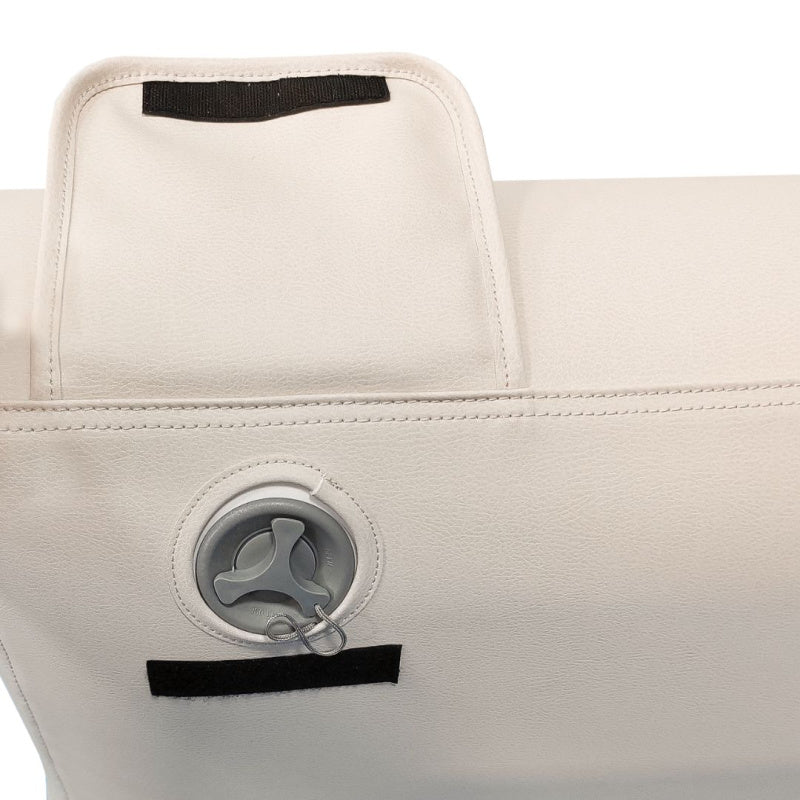 Yachtbeach Marine Leather Chair 80 View of Valve Under the Flap on Back
