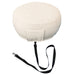 Yachtbeach Marine Leather Stool 60 Left Side View with Connector Strap Attached Under Flap