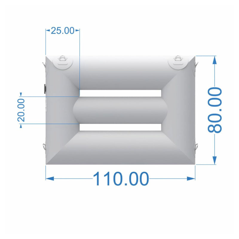 Yachtbeach Mini Slide - Close View of Air Steps with Measurements