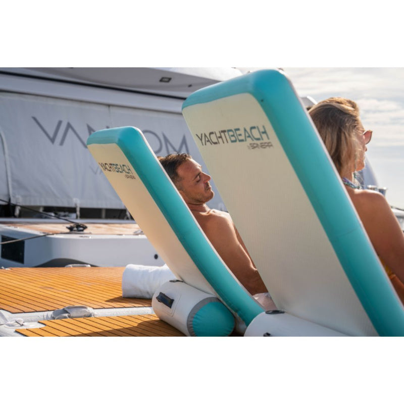 Yachtbeach Superior Sun Lounger Single - Back Side View of Man and Woman Laying on 2 Loungers