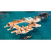 Yachtbeach Luxury Pool 6.20 in Middle with Platforms Docks Surrounding It with Boat