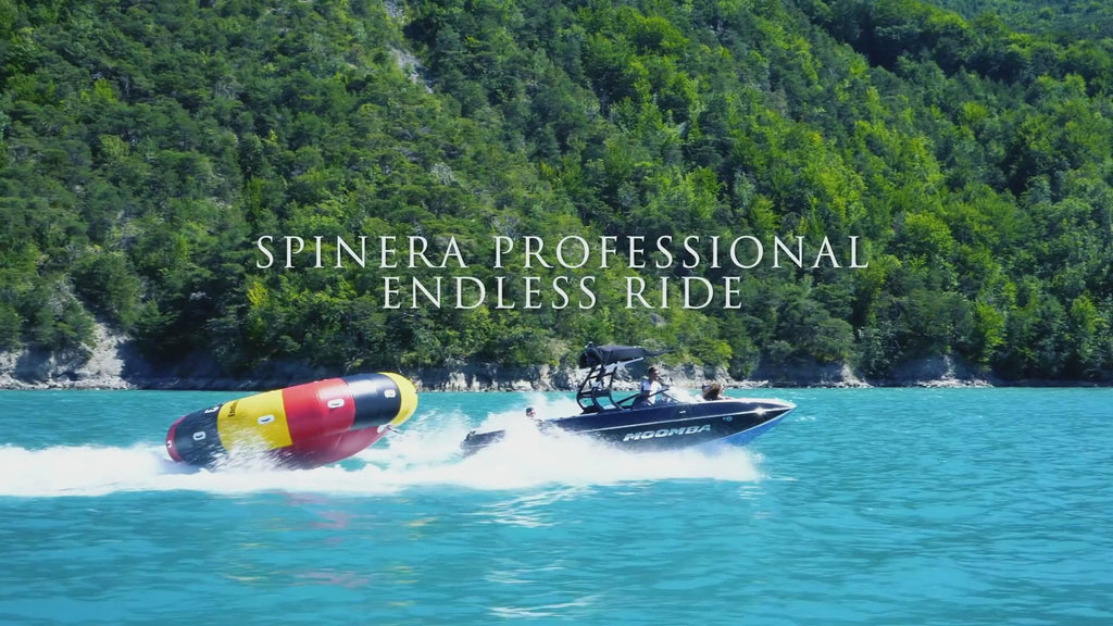 Video of People Riding the Spinera Professional Endless Ride 8-12 Person Spinning Towable Tube